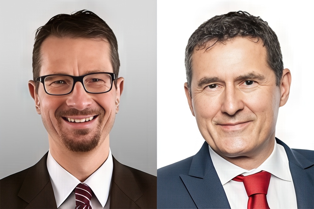 Urs Raschle, Vorsteher Finanzdepartements, und Zugs Stadtpräsident André Wicki